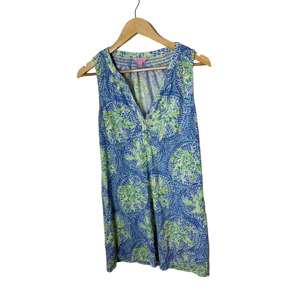 Lilly Pulitzer Essie Dress Tropic Like It's Hot Bennet Blue Sz small